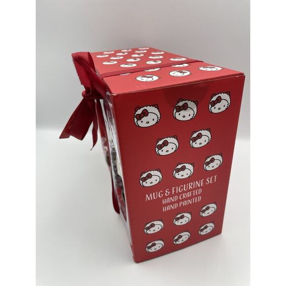 Hello Kitty Christmas Mug And Figurine Set 2024 Reindeer Bluesky Clayworks - New - Picture 10 of 11